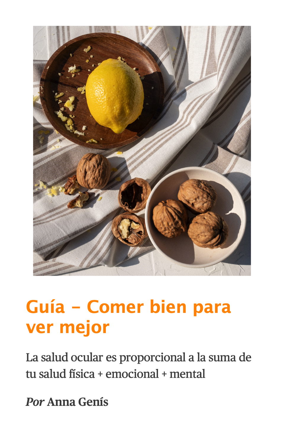 Descarga la guía Comer bien para ver mejor